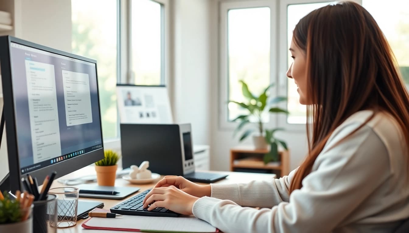 Enhance your success with remote exam assistance in a serene home office setting.