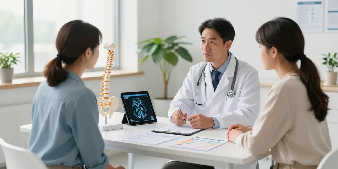 Discussion about Dar kanal ameliyatı treatment options in a doctor’s office.