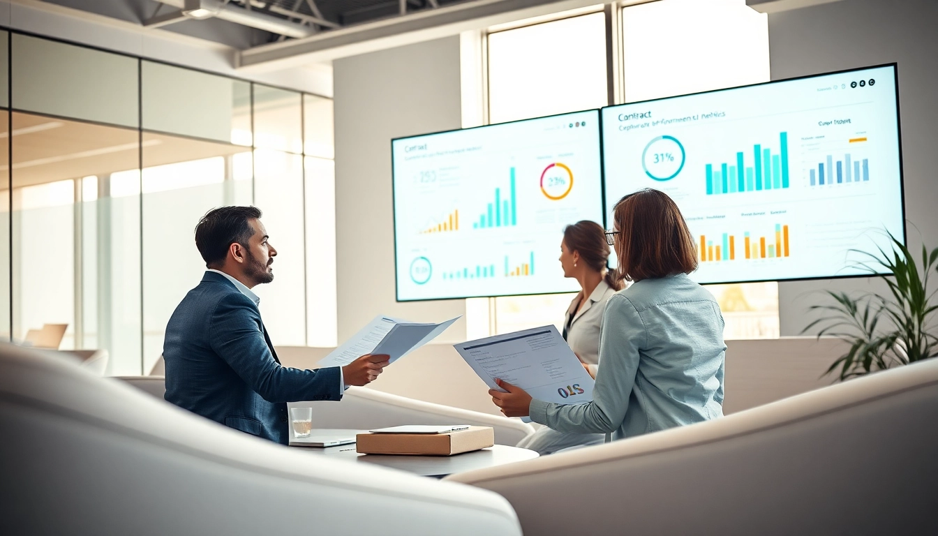 Enhancing Contract Management through innovative teamwork in a modern office.