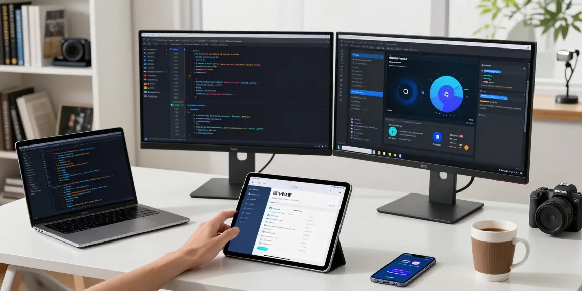 A user engaging with the 纸飞机中文版 app on a modern workspace, showcasing effective communication tools in a bright tech environment.
