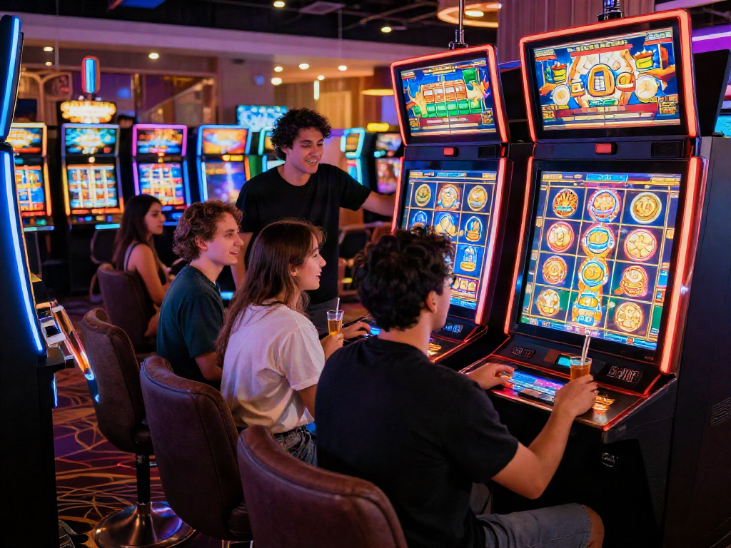 Exciting gaming scene showcasing slot bonus new member 100 in a vibrant casino atmosphere.