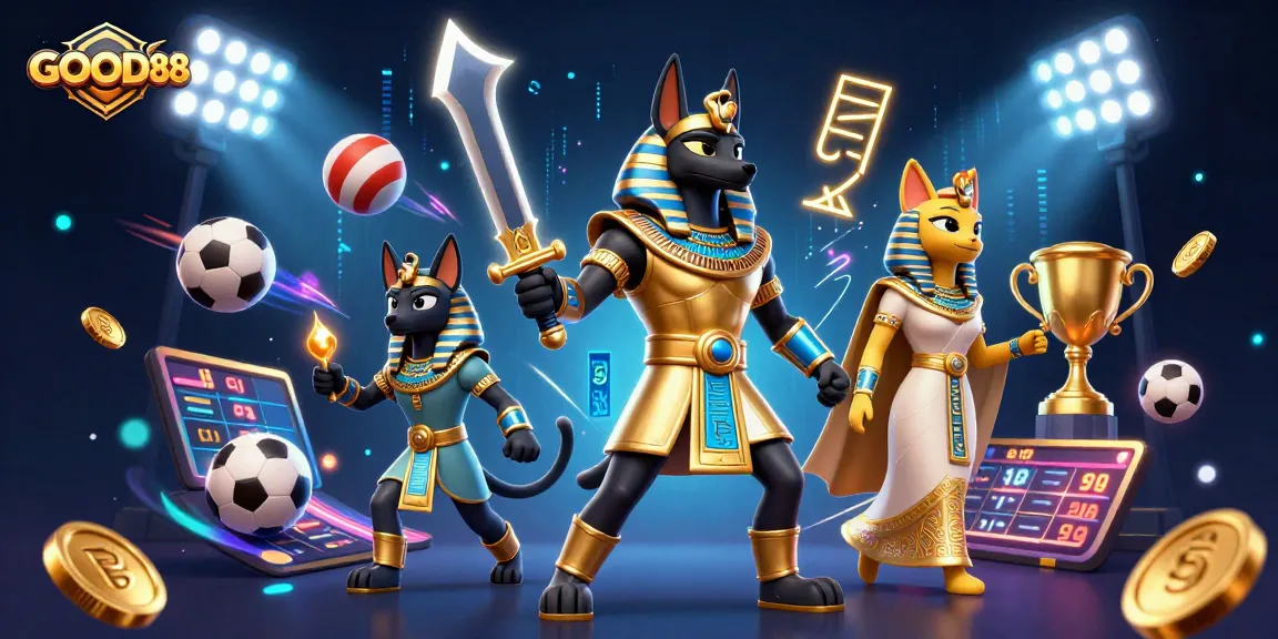 Bet on GOOD88 with your favorite sports, featuring dynamic characters and vibrant game elements.
