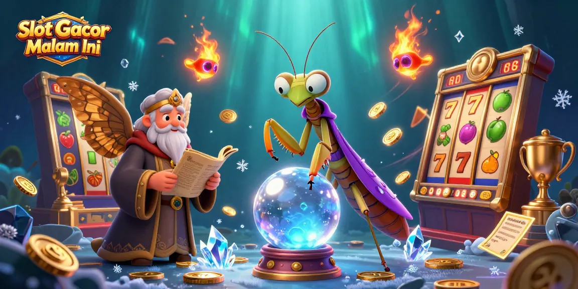 Engage with Slot Gacor Malam Ini as a praying mantis fortune teller reveals secrets amidst dynamic slot elements.