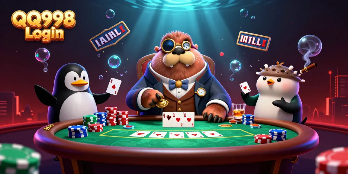 Enhance your gambling experience with QQ998 Login at an exciting underwater poker table.