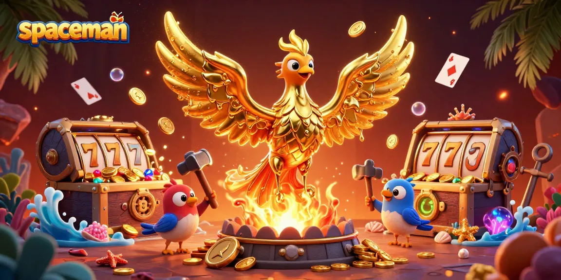 Experience the thrills and winnings of spaceman in this vibrant casino-themed illustration.