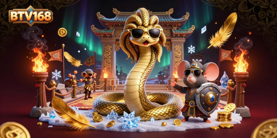 Engage with BTV168 in a dynamic gambling arena filled with excitement and vibrant characters.