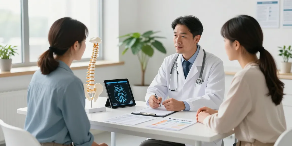 Discussion about Dar kanal ameliyatı treatment options in a doctor’s office.