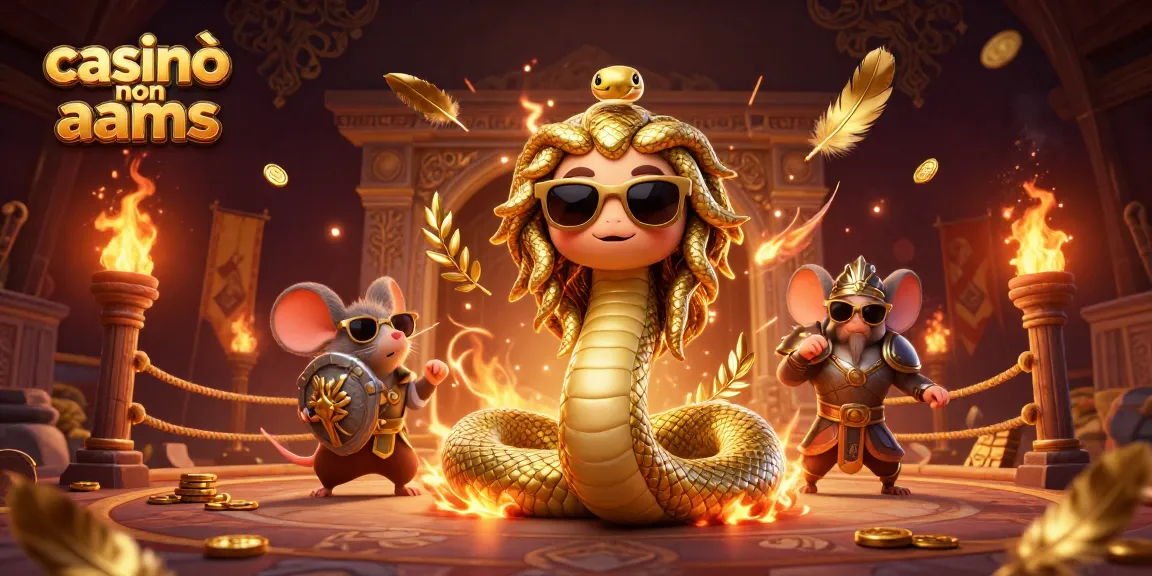 Vivi l'emozione nei casinò non AAMS con personaggi amichevoli in un'arena di gioco lussuosa.