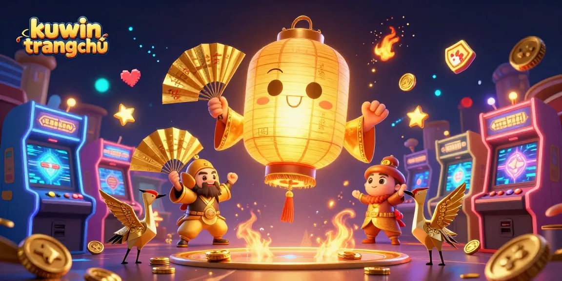 Experience the excitement at kuwin trang chủ with vibrant casino elements and enchanting characters.