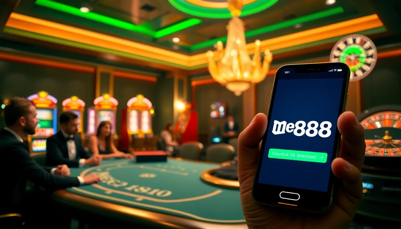 Experience the thrill of mega888 download on your device with engaging casino visuals.