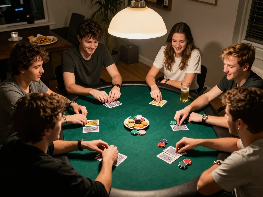 Cakhia offers engaging social poker games at home, showcasing excitement and camaraderie among friends.