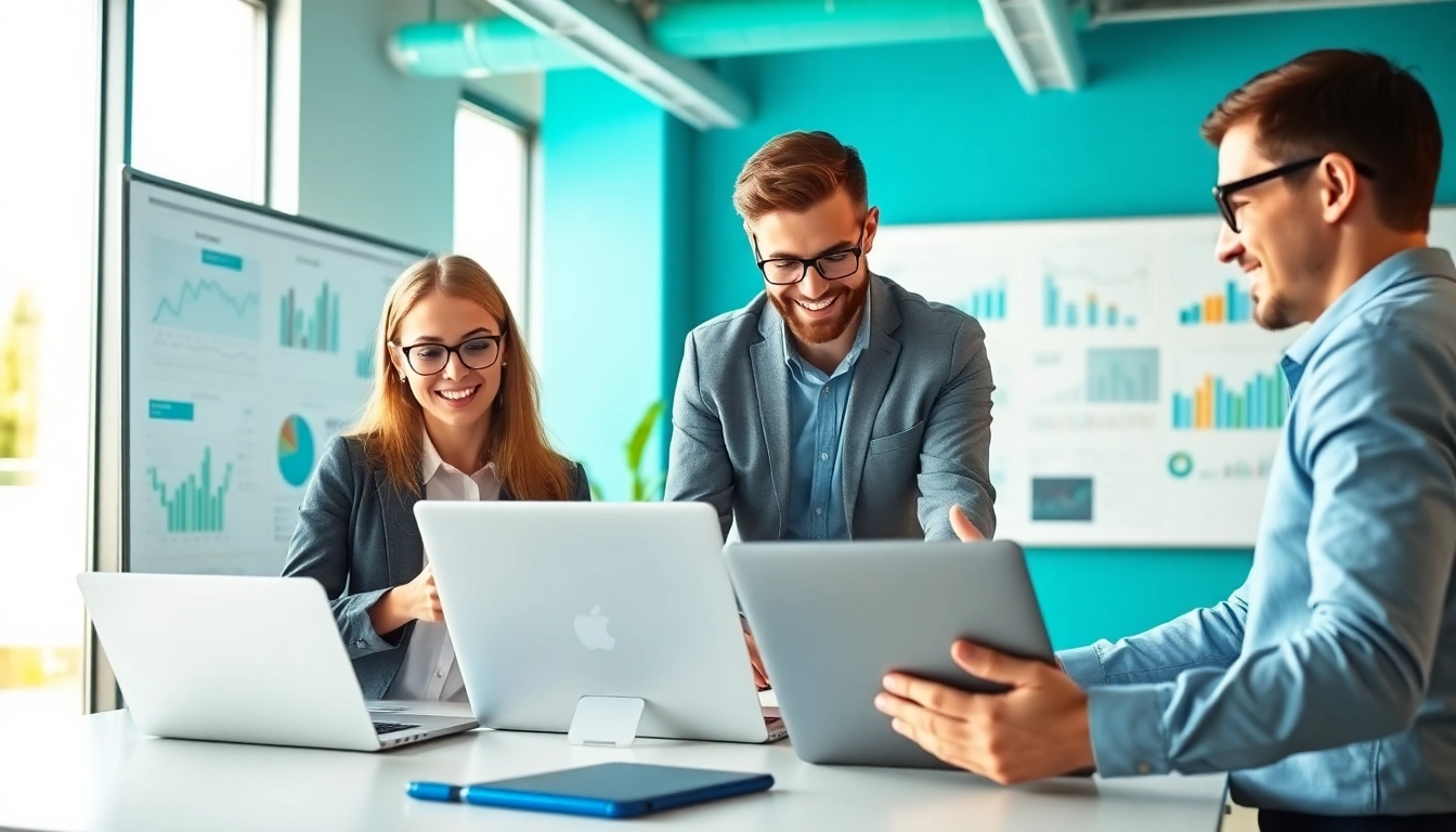 Anbieter Suchmaschinenoptimierung diskutiert Strategien in einem modernen Büro.