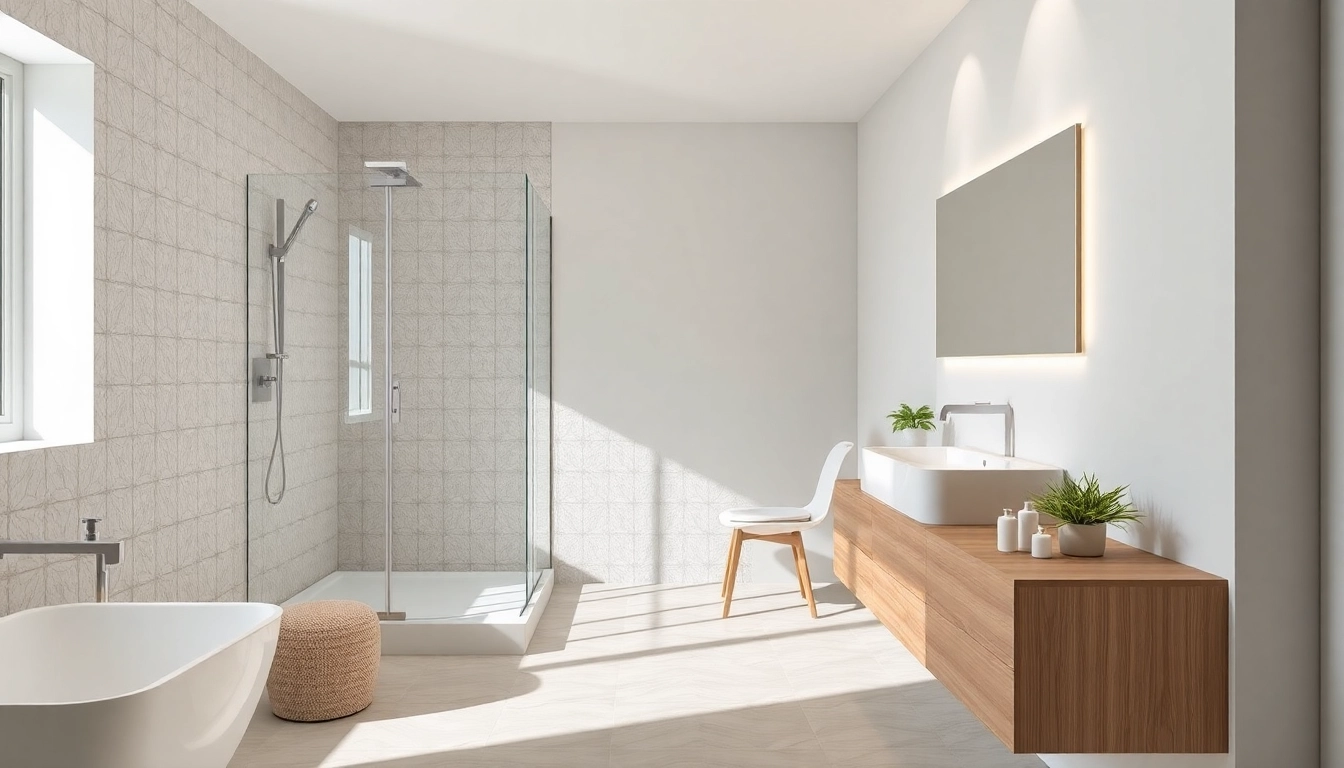 Erlebe ein modernes Badezimmerdesign von sonni sanitär GmbH mit eleganten Armaturen und einem stilvollen Glasduschabteil.
