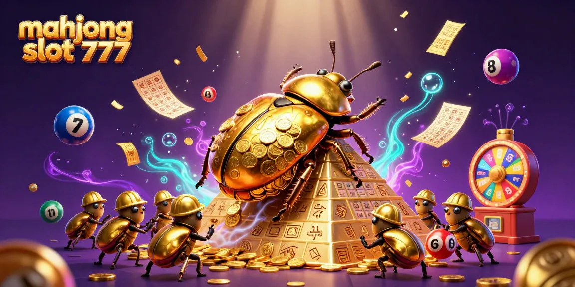 Spin the mahjong slot 777 for gold coins and vibrant casino action in this dynamic illustration.