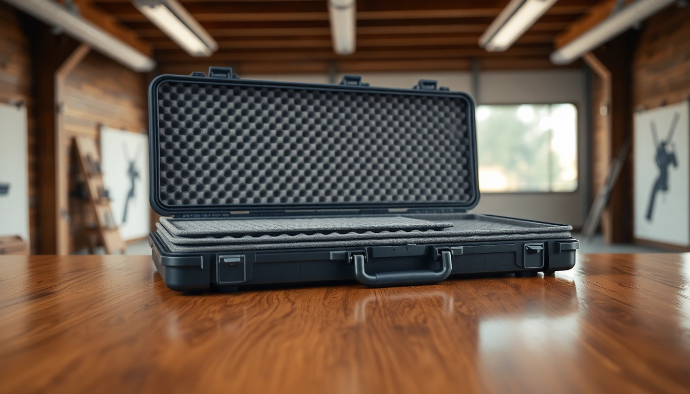 Foam for rifle case showcasing protective layers and craftsmanship in a bright, inviting setting.
