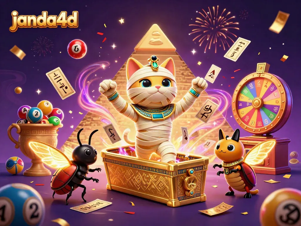 Janda4d mempersembahkan permainan online interaktif dengan mumi kucing dan elemen menarik lainnya.
