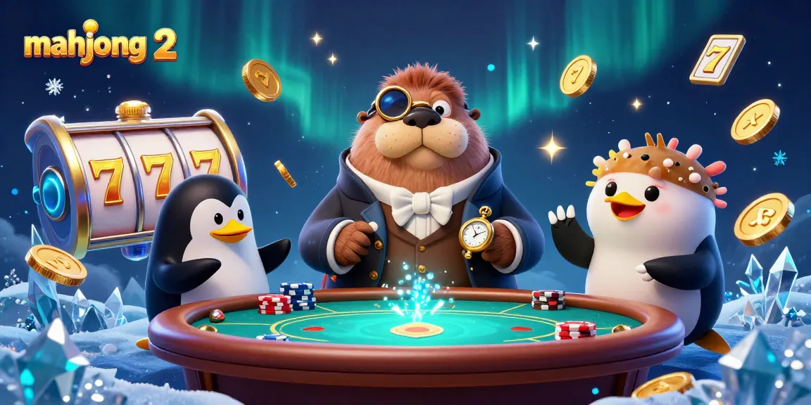 Engage in mahjong 2 at the casino with animated characters and dynamic poker elements.