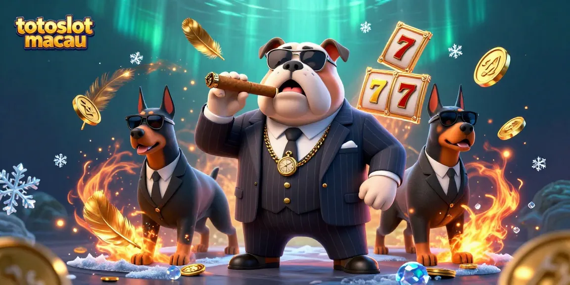 Engage with thrilling gameplay at totoslotmacau featuring a 3D mafia boss amidst dynamic slot reels.