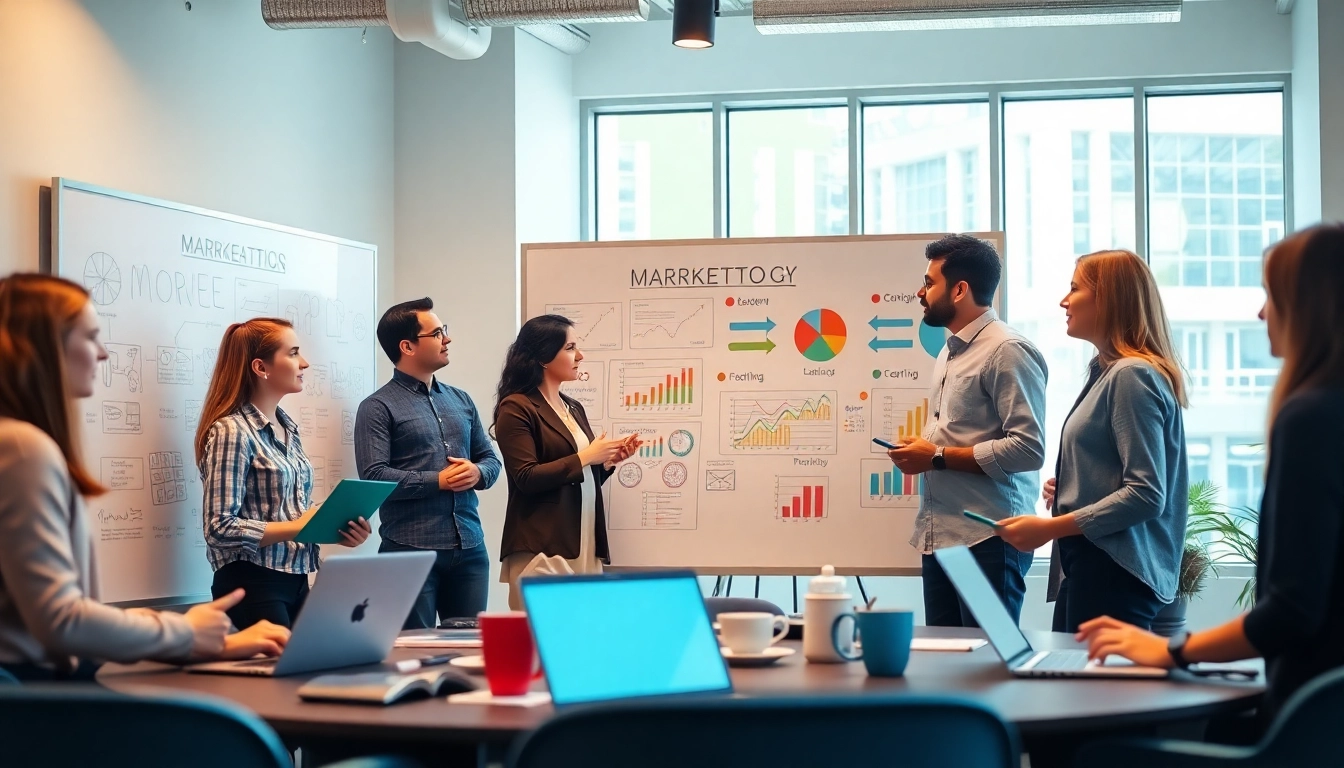 Engaged team in a collaborative workspace strategizing for agencia hubspot growth.