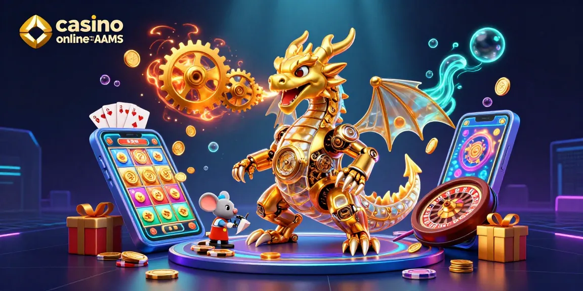 Gioca nei migliori casino online non AAMS con un drago dorato e il mouse ingegnere tra i giochi.