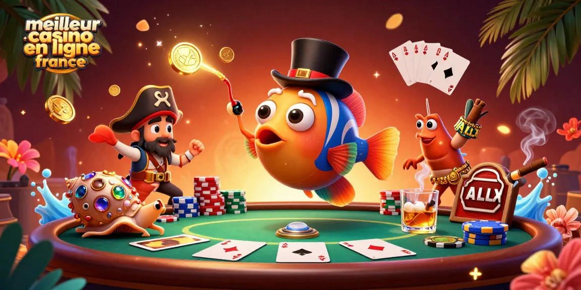 Jouer au meilleur casino en ligne France avec des personnages colorés dans une scène dynamique