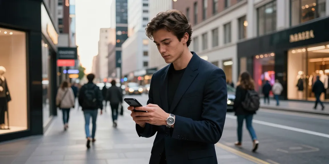Stylish individual showcasing a replica watch in a modern urban setting, reflecting luxury and sophistication.
