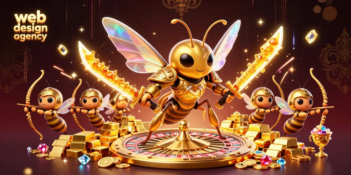 Engaging visual representation of a web design agency creating excitement in the casino atmosphere with a vibrant gambling scene.