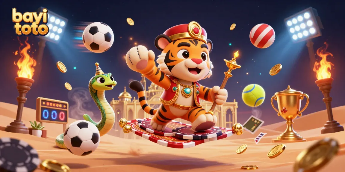 Bet on bayi toto with a vibrant, dynamic scene showcasing gambling excitement in a fantasy setting.