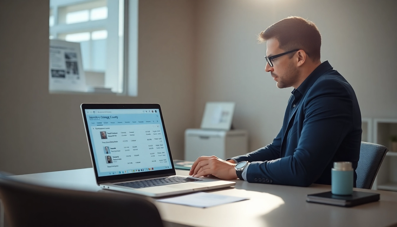 Conduct an Orange County Inmate search with an investigator reviewing data.
