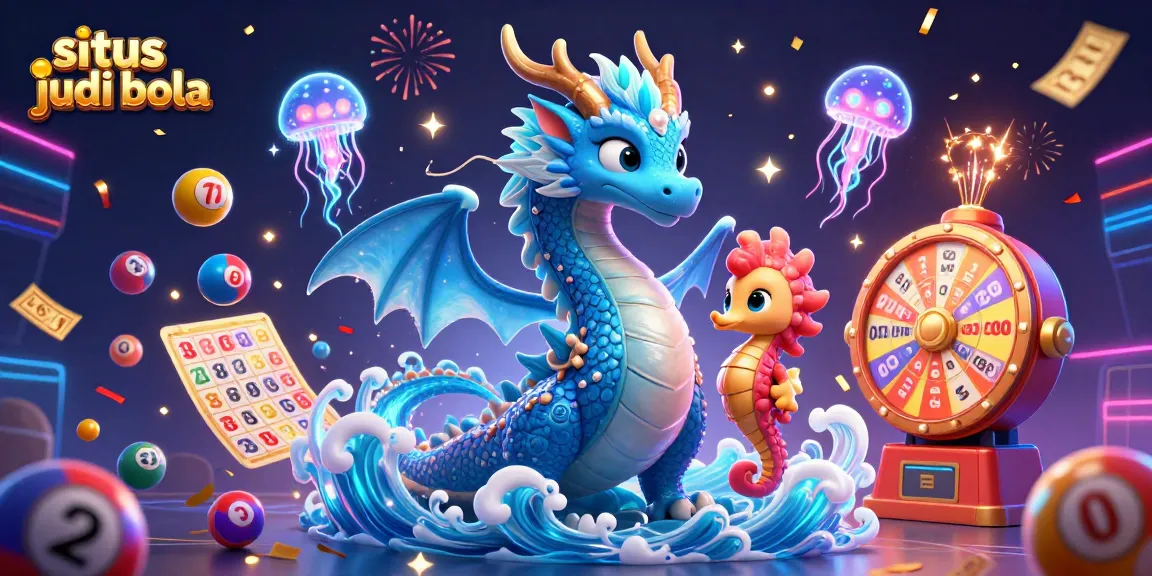 Bet on thrilling outcomes in situs judi bola, featuring a dragon and casino elements.