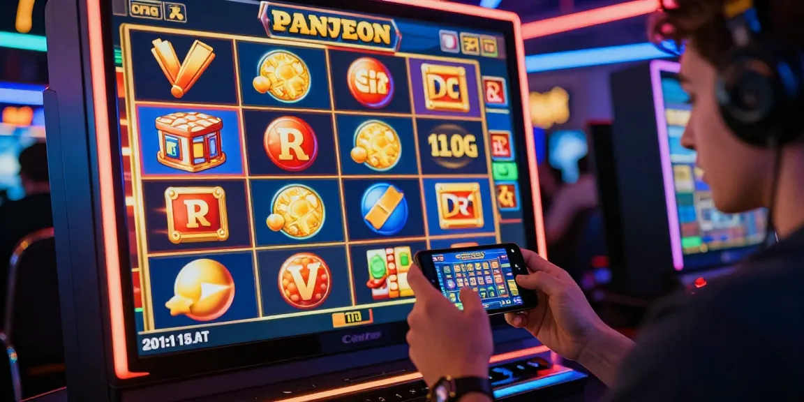 Engaged player enjoying slot games on smartphone in an exciting online casino setting