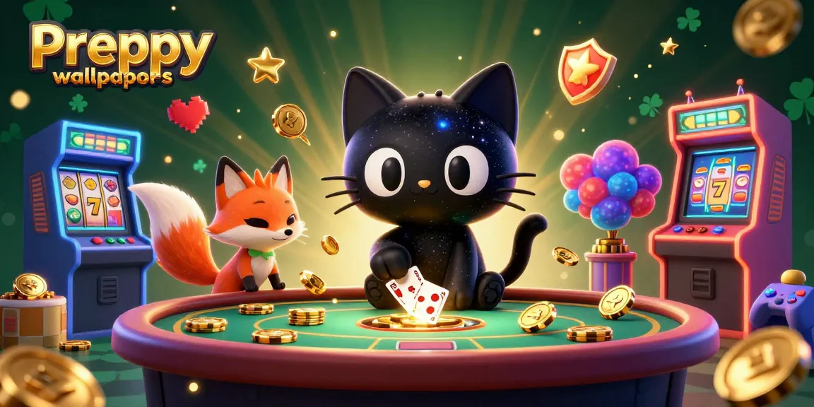Experience exciting Preppy wallpapers as animated black hole cat and nebula fox enhance casino gameplay.