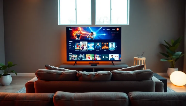 Experience iron tv streaming options in a stylish, modern living room setup.