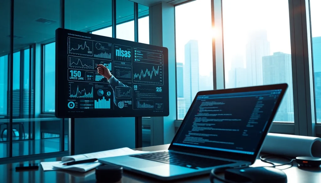 Engaged professional applying technology solutions in a bright modern office setting.