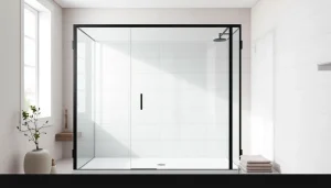 Installer une paroi de douche 150x200 moderne avec verre clair dans une salle de bain élégante.