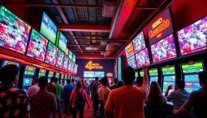 Engaging scene of sports betting Mexico in a lively casino environment.