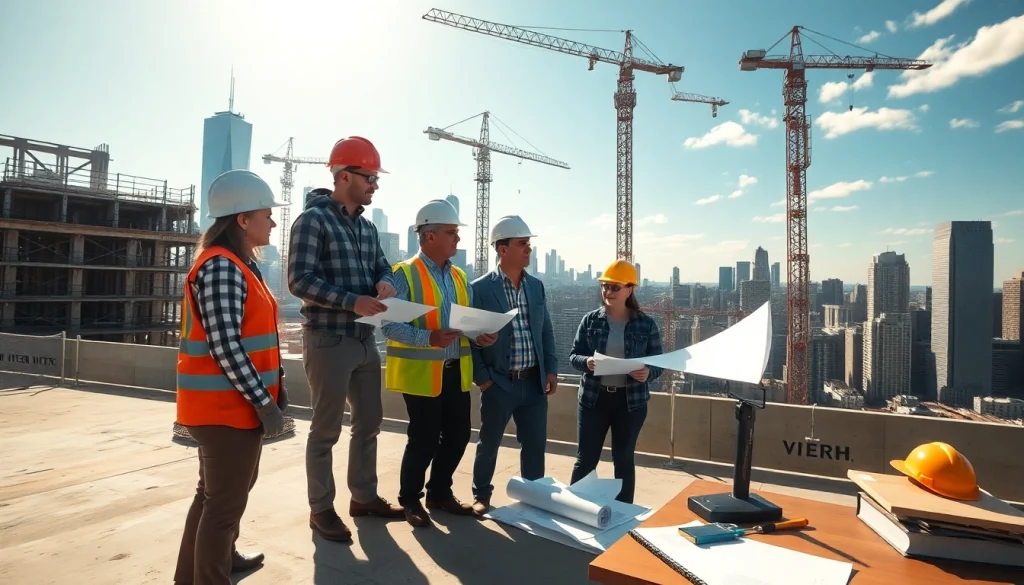 View of a construction team at work, showcasing New York City Commercial General Contractor expertise in urban development.