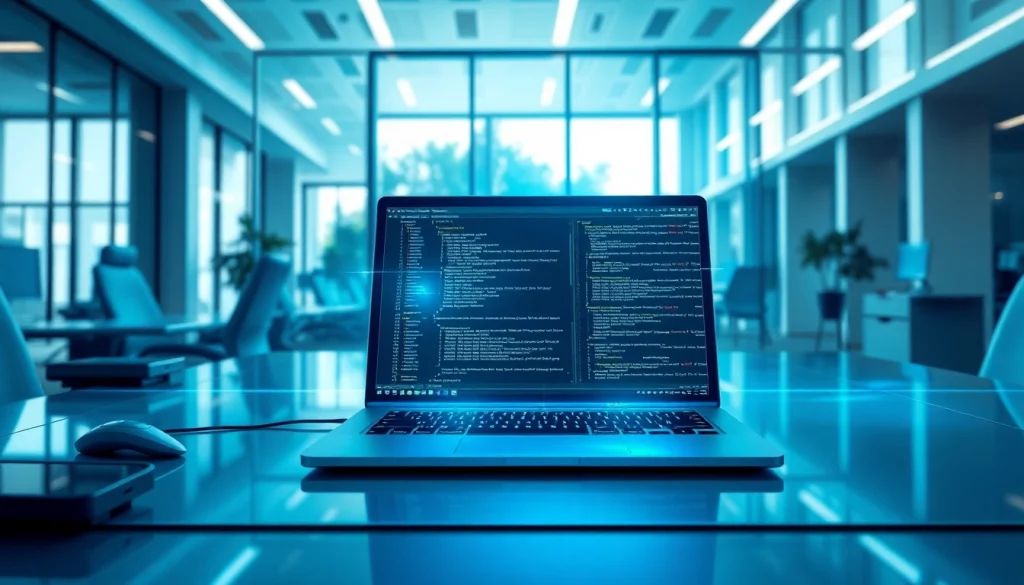 Gemini 3 Pro AI model showcased in a modern tech office setting.