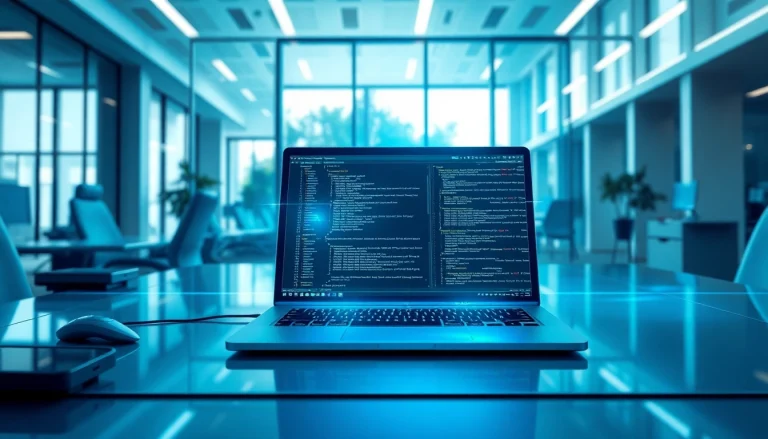 Gemini 3 Pro AI model showcased in a modern tech office setting.