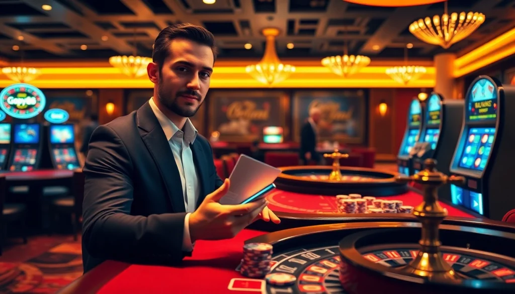 Gopay88 enhances the excitement of casino gaming with vibrant slot machines and poker elements.