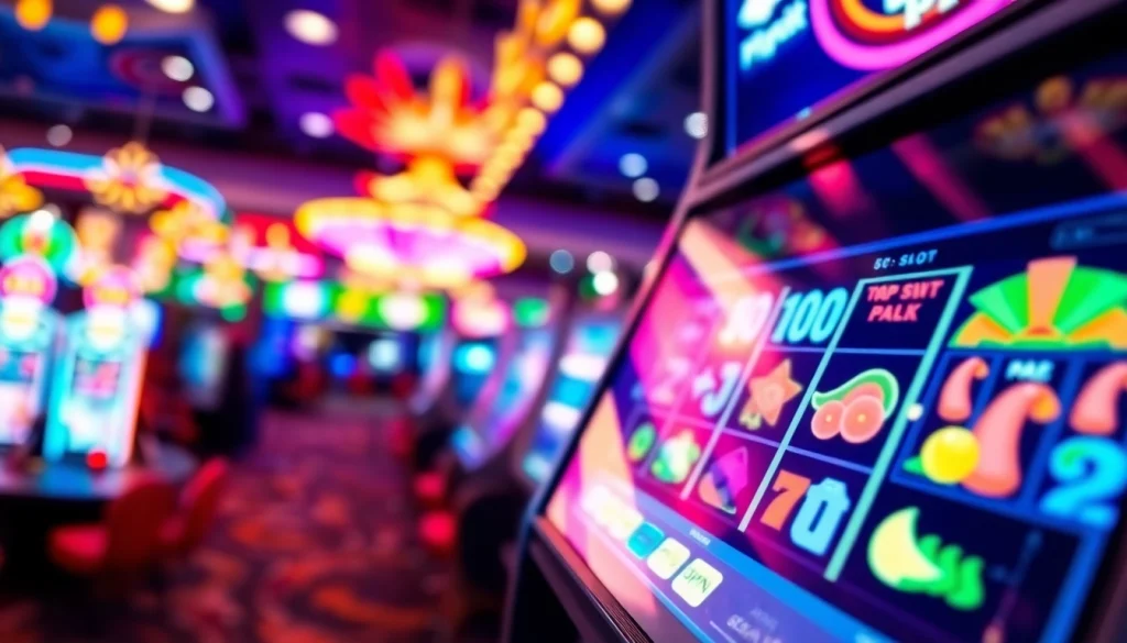 Menggunakan slot deposit 1k pada mesin slot online dengan tampilan dan warna cerah.