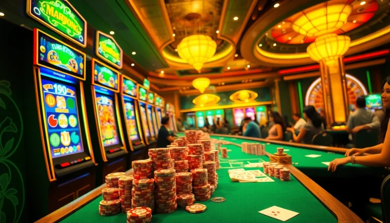 Enjoy a Mahjong slot demo experience with vibrant casino games and captivating players.