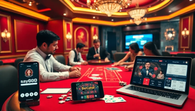 Experience thrilling gameplay at say88, featuring vibrant casino tables and engaging online gaming interfaces.