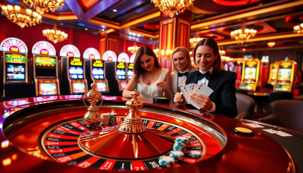 Vivez l'excitation du meilleur casino en ligne France avec des joueurs s'engageant à des tables de jeu glamour.