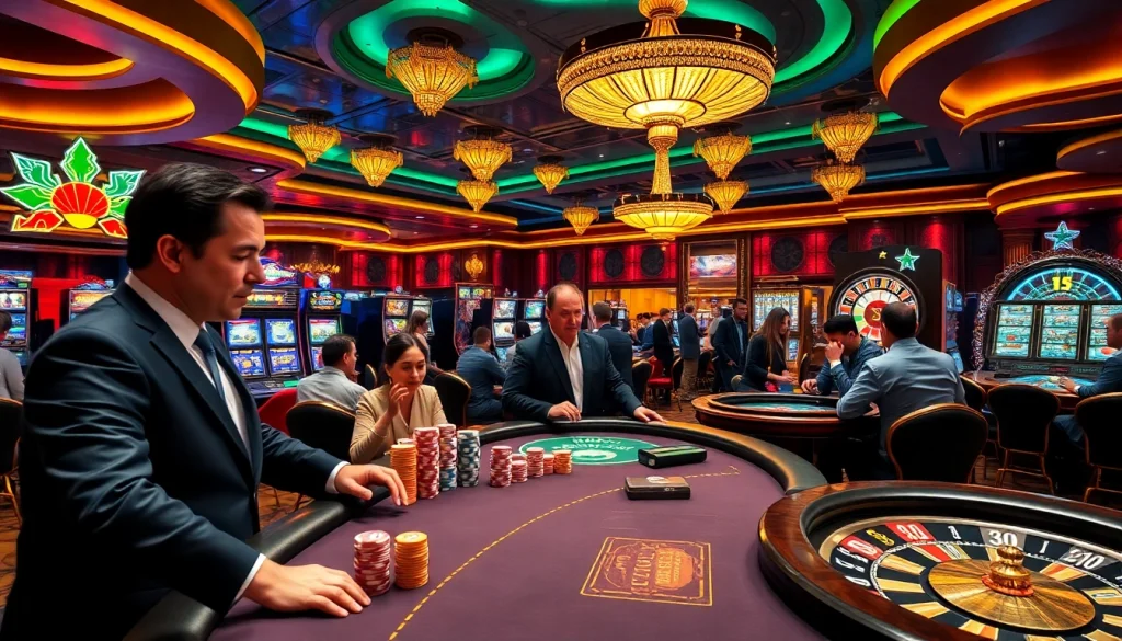Découvrez l'excitation au meilleur casino en ligne France avec des joueurs s'engageant dans le poker et les machines à sous.
