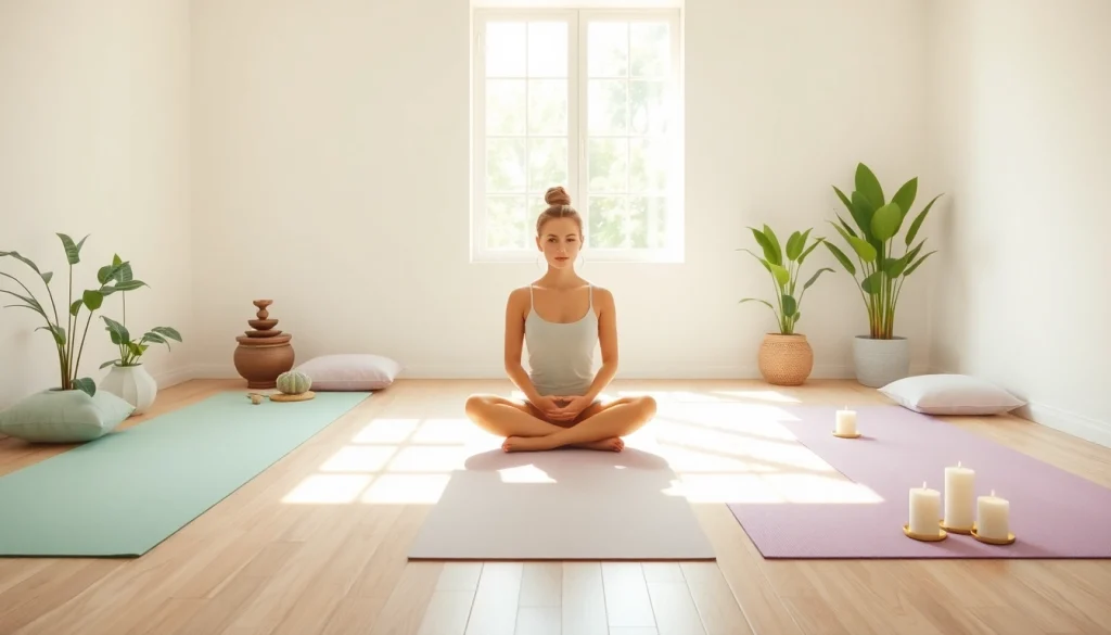 Understand anxiety symptoms through a calming meditation scene featuring a woman practicing mindfulness.