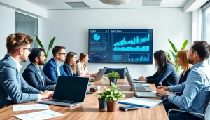 Engaging meeting on b2b competitive intelligence showcasing diverse professionals collaborating.