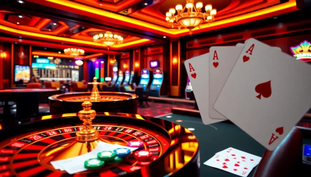 Découvrez l'excitation du meilleur casino en ligne France avec des éléments de jeu vibrants et une esthétique de luxe.