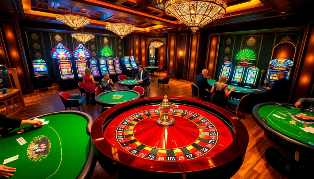 Joueurs engagés autour d'une table de casino dynamique, capturant l'excitation du meilleur casino en ligne France.